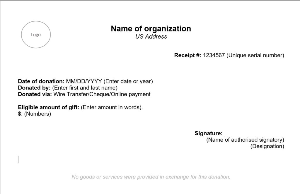 Free Donation Receipt Templates Silent Partner Software